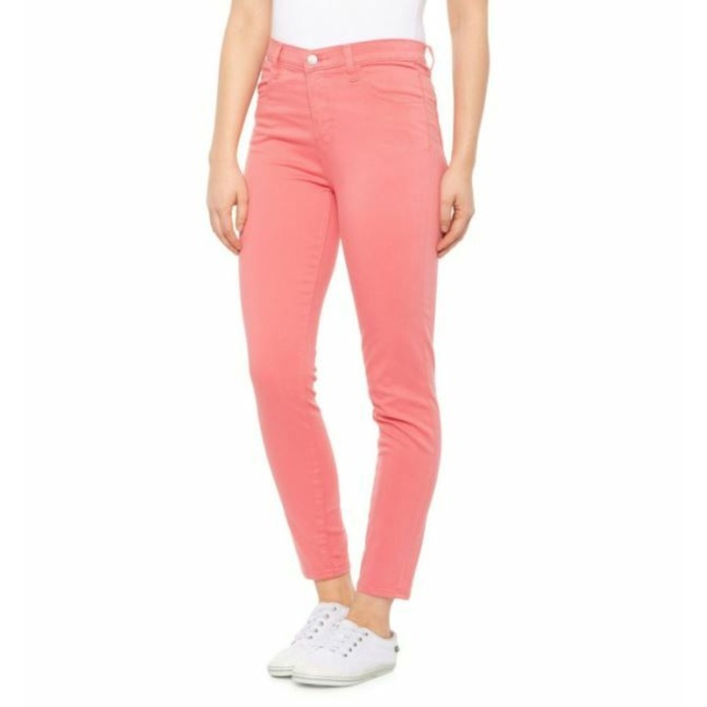 J Brand Alana High Rise Crop Skinny Jeans Luxe Sateen Pink 23127 Size 23